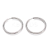 Tarnish Resistant 304 Stainless Steel Needle with 201 Stainless Steel Ring Huggie Hoop Earrings EJEW-L256-02D-P-1