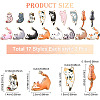 34Pcs 17 Styles Printed Alloy Pendants ENAM-YW0005-28-3
