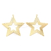 Rack Plating Brass Filigree Pendants KK-M250-19G-1
