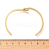 Ion Plating(IP) 304 Stainless Steel Cuff Bangles LS-BJEW-G611-01G-5