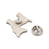 Dog Enamel Pin with Brass Butterfly Clutches JEWB-A006-01D-3