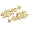 304 Stainless Steel Leaf Stud Earrings EJEW-K294-02G-2