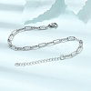 4MM 304 Stainless Steel Textured Paperclip Chain Bracelets for Man and Women SA-CBAB767-13P-2