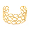 304 Stainless Steel Open Cuff Bangles for Women BJEW-G711-01F-G-1