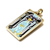 Tarot 304 Stainless Steel Enamel Pendants STAS-M119-07C-G-3
