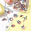 60Pcs 15 Styles Independence Day Alloy Enamel Pandants FIND-FS0004-41-7
