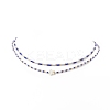 2Pcs 2 Style Natural Shell Star & Glass Seed Beaded Necklaces Set for Women NJEW-JN04245-4