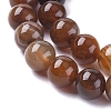 Natural Striped Agate/Banded Agate Beads Strands X-G-G582-8mm-55-3
