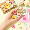 20Pcs 5 Colors Plumeria Resin Pendants RESI-YW0004-66-5