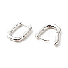 Brass Oval Hoop Earrings for Women EJEW-G306-02P-2