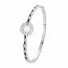 Rhinestone Donut Bangle BJEW-N017-018P-4