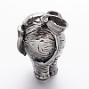 304 Stainless Steel Elephant Pendants STAS-E094-09AS-4