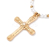 Alloy Rhinestone Pendant Necklaces for Women NJEW-U013-10G-02-3