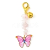Alloy Enamel Butterfly Pendant Decoration HJEW-JM01555-3