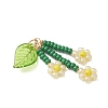 Glass Seed Beaded Flower Pendants PALLOY-MZ01194-03-3