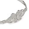 Rack Plating Brass Micro Pave Clear Cubic Zirconia Link Chain Bracelets BJEW-Z069-02P-01-2