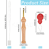3Pcs Wood Embroidery Punch Needle DIY-GF0008-87-2