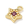 Brass Micro Pave Cubic Zirconia Charms KK-G548-19G-3