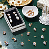Brass Stud Earring Findings KK-UN0006-07-2