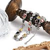 Brass Colorful Cubic Zirconia Cup Chain Oval & Rectangle Necklaces for Women NJEW-M079-05P-1