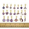 20Pcs 20 Styles Alloy Enamel Pendant Decorations HJEW-FS00047-5