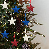24Pcs 3 Colors Independence Day Foam Star Pendant Decorations AJEW-CN0004-58-5