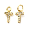 Brass Micro Pave Cubic Zirconia Pendants KK-M273-02G-T-1
