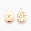 Brass Cubic Zirconia Charms X-KK-S341-27-2