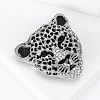 Head of Leopard Rhinestone Pins LS-PW-WG22730-02-2