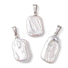 Natural Baroque Pearl Keshi Pearl Pendants PALLOY-JF05113-1