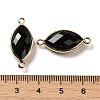 Natural Obsidian Faceted Connector Charms G-K347-03G-18-3