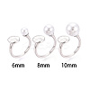 Flat Round Brass Cup Peg Ring Settings KK-N274-27P-4