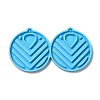 DIY Hollow-out Flat Round Pendant Silicone Molds LS-DIY-I099-37-1