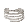 Non-Tarnish 304 Stainless Steel Open Cuff Bangles AJEW-Z009-06F-P-2