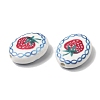 Hand Painted Oval Porcelain Beads PR-CBA03B0-01D-2