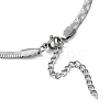 Non-Tarnish 304 Stainless Steel Herringbone Chain Necklaces NJEW-P282-03P-4