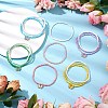 3Pcs Glass Seed Beaded Stretch Bracelets for Women BJEW-JB11437-1