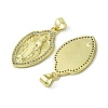 Brass Micro Pave Clear Cubic Zirconia Pendants KK-H472-50A-G-2