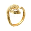 Brass Micro Pave Cubic Zirconia Cuff Rings for Women RJEW-D301-31G-2