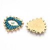 Ion Plating(IP) 304 Stainless Steel Enamel Rhinestone Pendants STAS-T064-56A-2