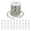 DIY Aluminium Paperclip Chains Bracelets/Necklaces Making Kit DIY-TA0012-91P-1