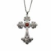 Vintage sparkling Alloy Rhinestone Cross Pendants Necklaces for Women IL0019-15-1