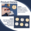 60Pcs 2 Colors Ion Plating(IP) 304 Stainless Steel Charms STAS-PH0005-64-4