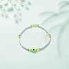 Resin Evil Eye & Acrylic Beaded Stretch Bracelet for Women BJEW-JB08609-03-2