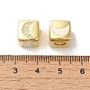 Rack Plating Brass Micro Pave Cubic Zirconia Beads KK-P268-01G-11-2