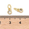 Brass Pave Cubic Zirconia Pendants KK-P345-33G-3