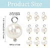 18Pcs 3 Colors Natural Cultured Freshwater Pearl Pendants PALLOY-YW00036-3
