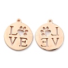 304 Stainless Steel Pendants X-STAS-F231-038RG-A-2