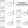 500pcs 5 Style 304 Stainless Steel Split Rings STAS-UN0026-11-5