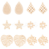 SUPERFINDINGS 60Pcs 6 Style Brass Pendants FIND-FH0006-24-1
